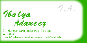 ibolya adamecz business card